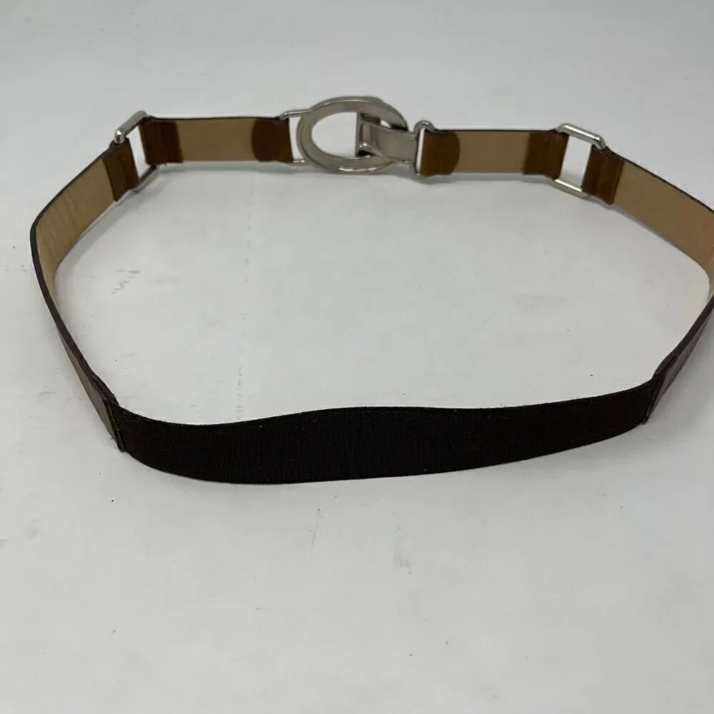 Noel Asmar Tan Brown Toggle Buckle Made In Italy Leather Waist Belt OS
